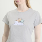 Dime Women's Fluff T-Shirt in Ash