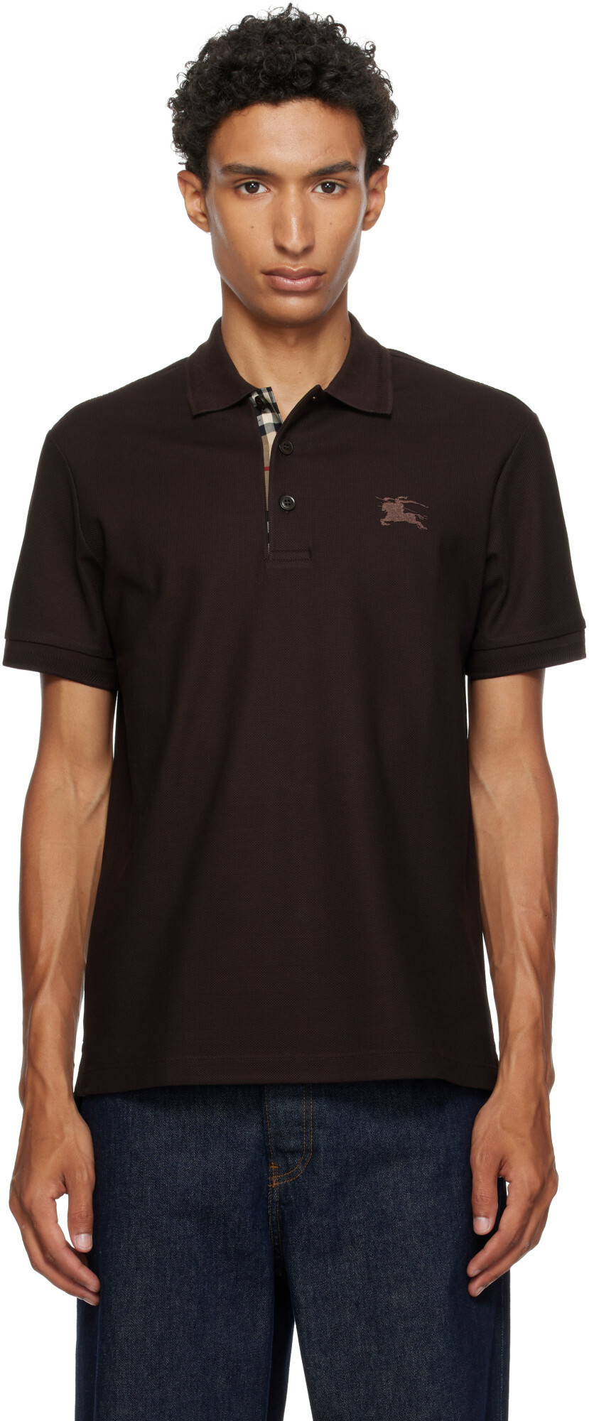 Burberry Brown Cotton Polo