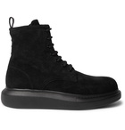 Alexander McQueen - Exaggerated-Sole Suede Boots - Black