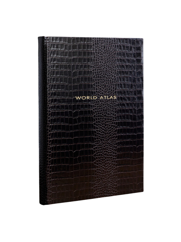 Photo: Smythson - Large Croc-Effect Leather World Atlas