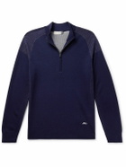 Kjus Golf - Kulm Merino Wool-Blend Half-Zip Golf Sweater - Blue