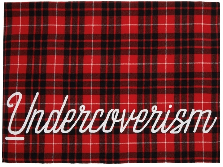 Photo: Undercoverism Red Check Logo Scarf