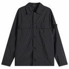 Stone Island Men's Ghost Nylon Smerigliato Shirt Jacket in Black