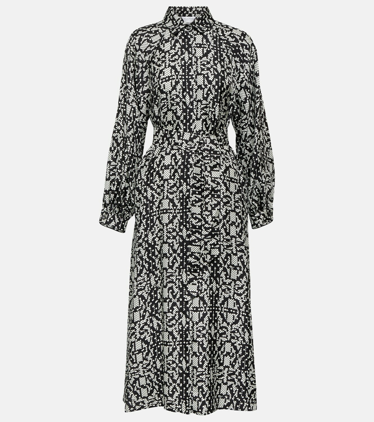 [MAX MARA] アルペ プリント シルク ミディドレス Max Mara Alpe printed silk midi dress Max Mara