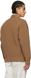 sacai Brown Vented Cardigan