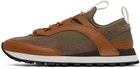 Salvatore Ferragamo Brown & Green Indy Sneakers