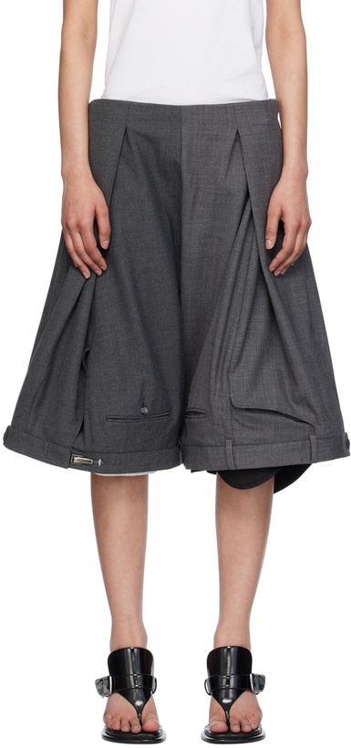 Photo: HODAKOVA Gray Suit Trouser Shorts