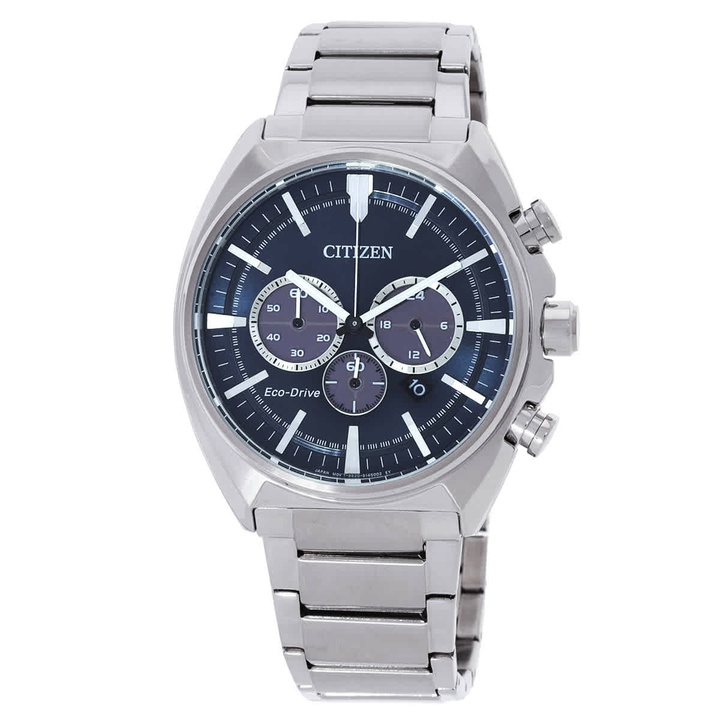 Photo: Citizen Chronograph Eco-Drive Blue Dial Mens Watch CA4288-86L