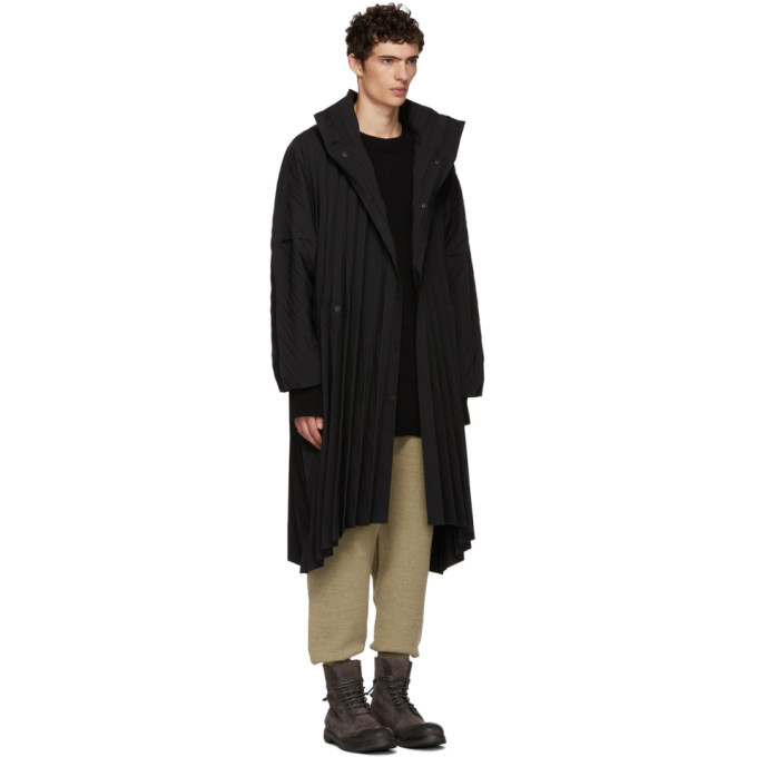 Homme Plisse Issey Miyake Black Edge Coat