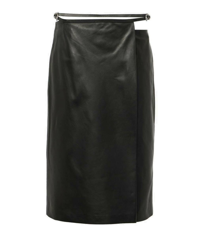 Photo: Givenchy Voyou leather wrap skirt