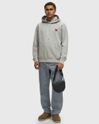 Comme Des Garçons Play Sweatshirt Red Emblem Knit Grey Hoodies