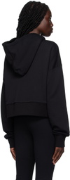Fax Copy Express Black Cropped Hoodie