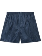 ZIMMERLI - Cotton-Jacquard Boxer Shorts - Blue - S