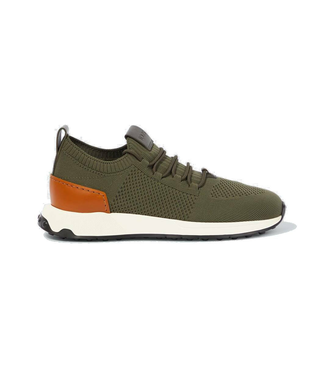 Tod's Leather-trimmed sneakers Tod's
