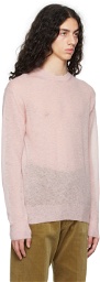 AURALEE Pink Crewneck Sweater