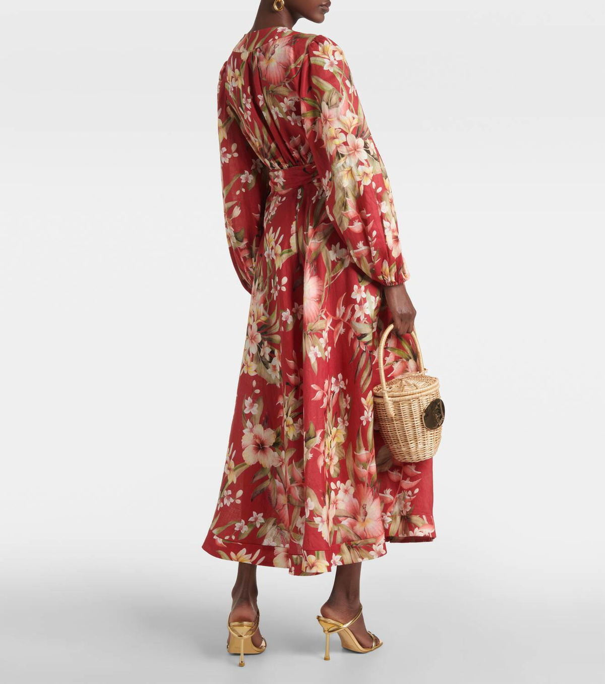 Zimmermann Lexi floral linen wrap dress Zimmermann