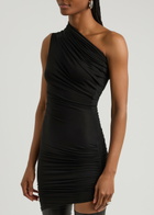 Entire Studios Pillar Ruched Stretch-jersey Mini Dress Black