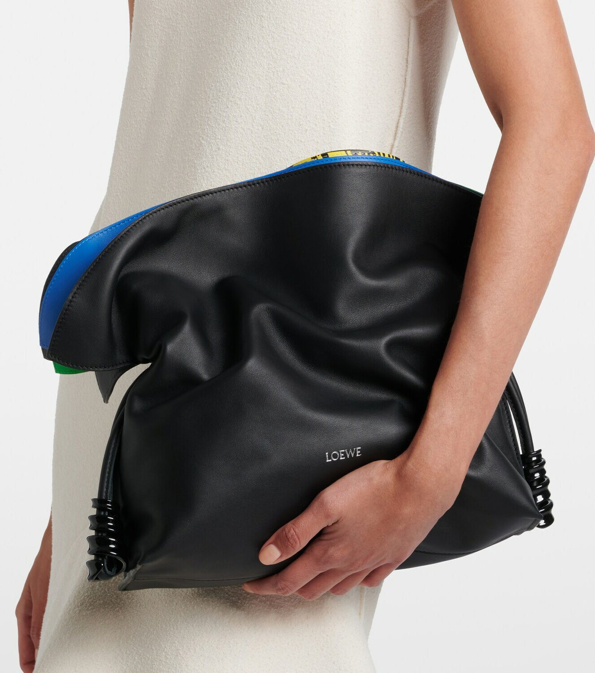 Loewe Flamenco leather clutch