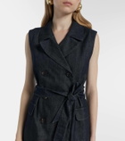 'S Max Mara Greta belted denim maxi dress