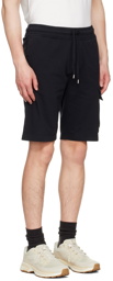 C.P. Company Black Garment-Dyed Shorts
