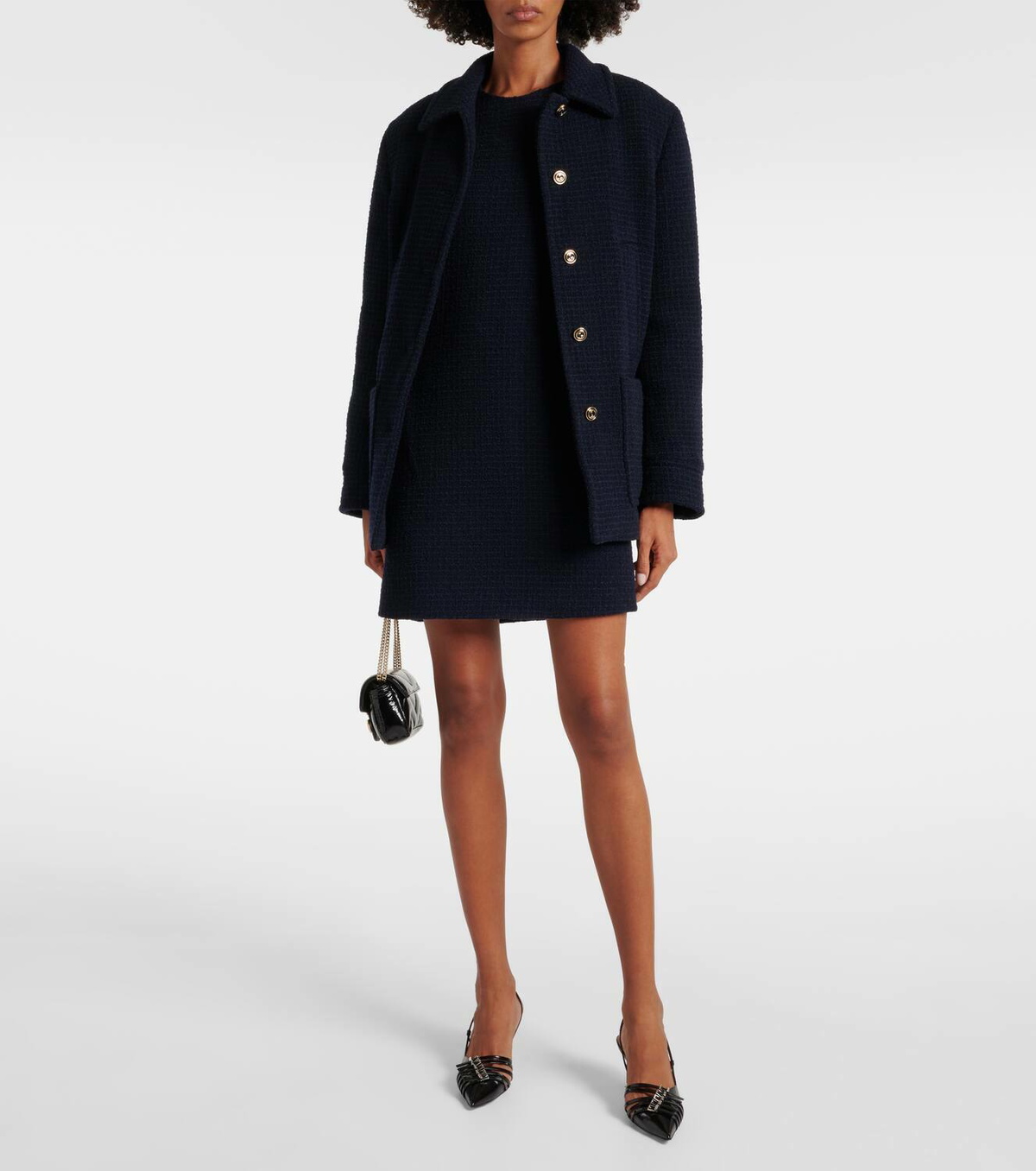 ワンピース GUCCI BOUCLE WOOL DRESS GUCCI Wool-blend bouclé mini dress | NET-A-PORTER