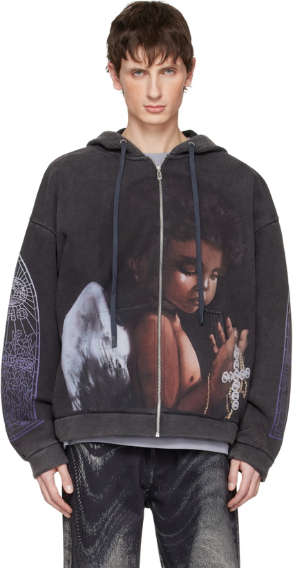 Photo: Who Decides War Black Zip Up 'Sacred Being' Hoodie