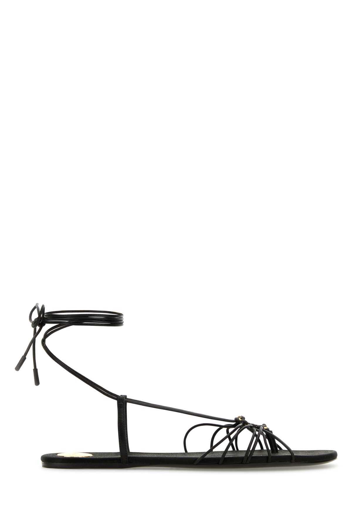 Saint Laurent - Nuit 105 crêpe satin sandals Saint Laurent
