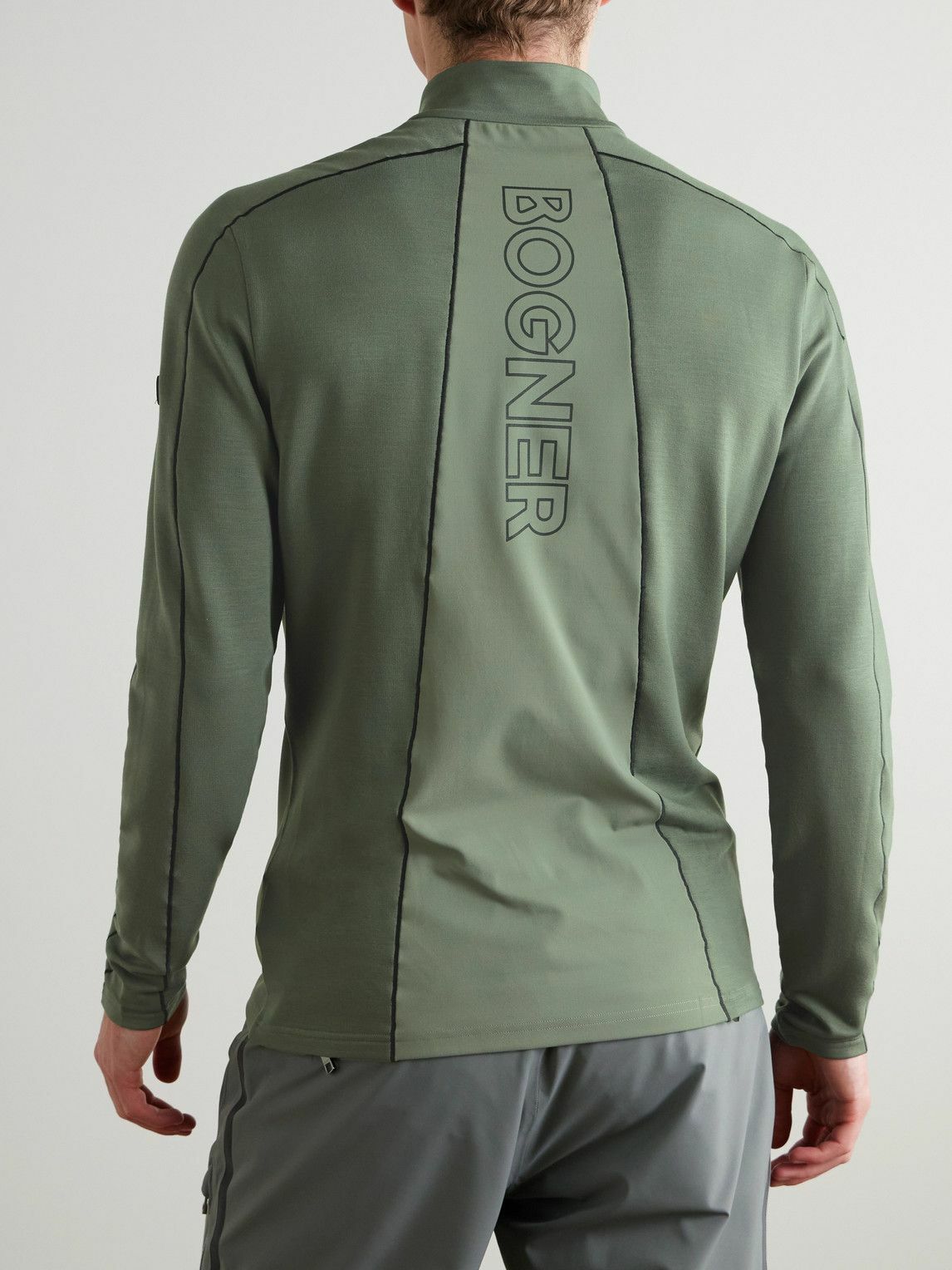 BOGNER - Flynn Stretch-Jersey Half-Zip Base Layer - Green