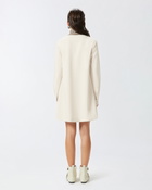Pinko Technical Fabric V Neck Mini Dress Fog Beige