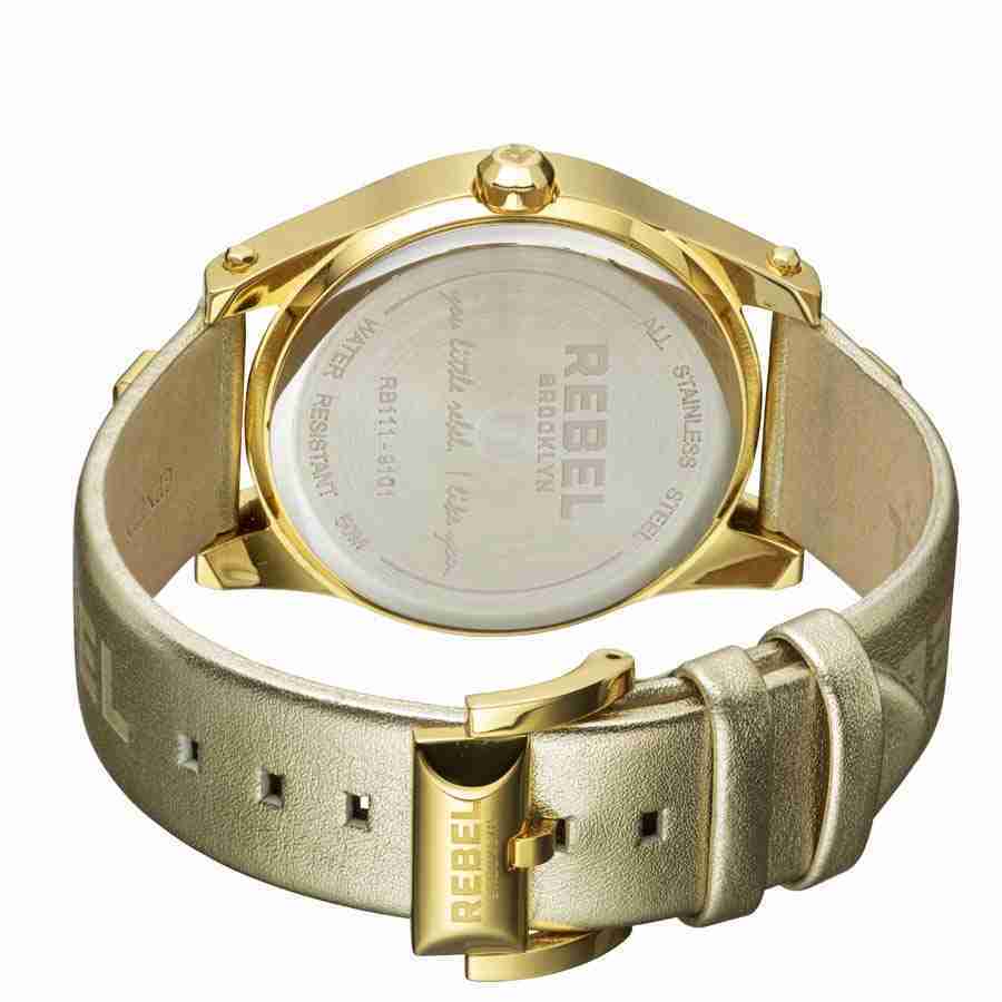 Rebel Gravesend Gold Dial Ladies Watch RB111-9101