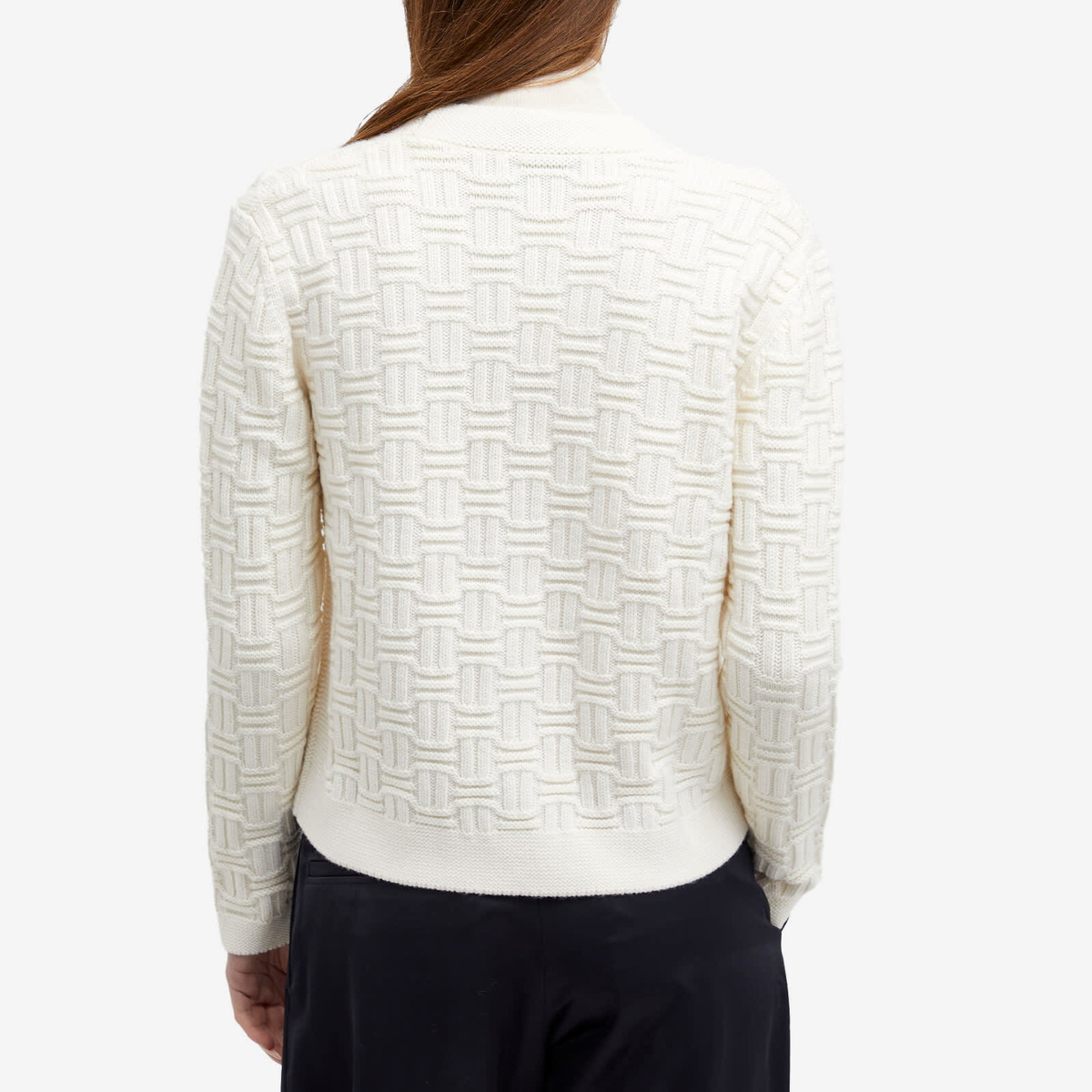 Casablanca Women's Column Stitch Cardigan in White
