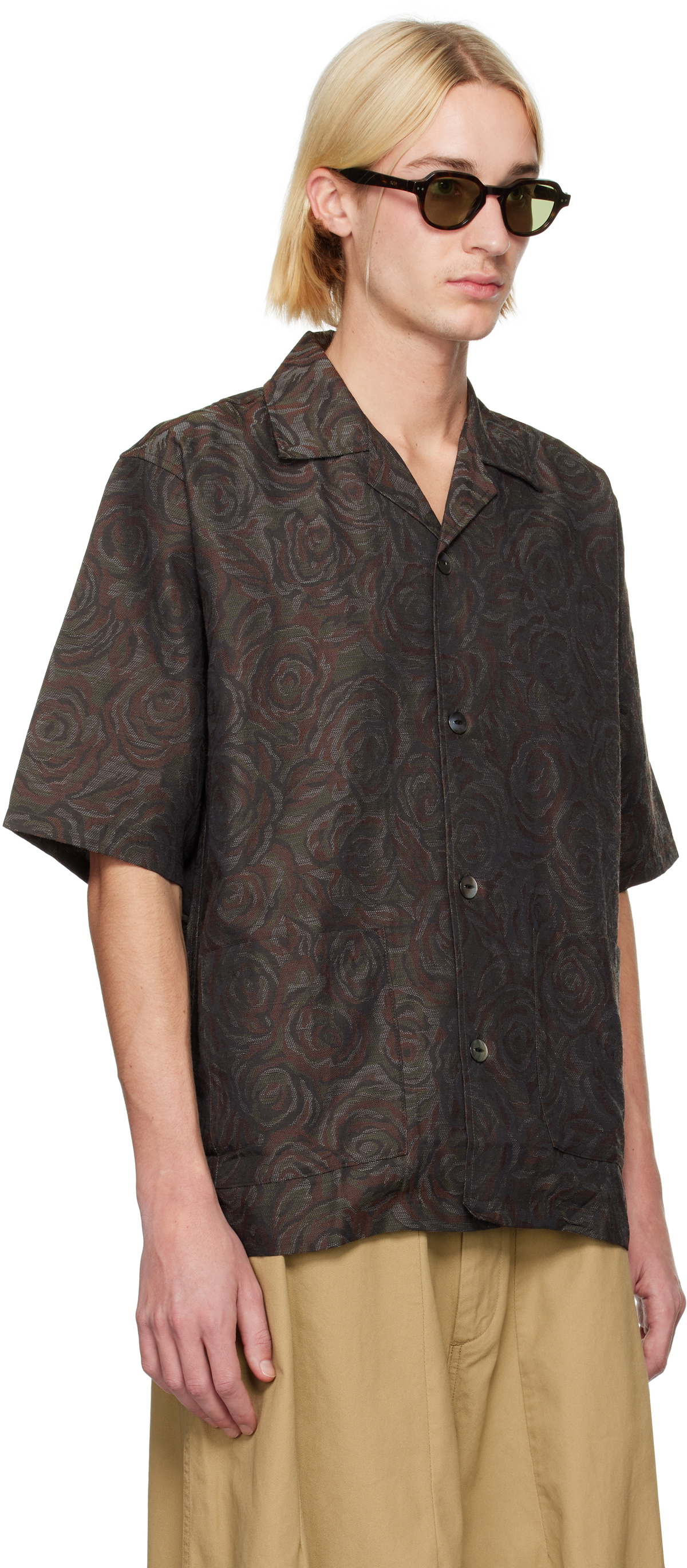 NEEDLES Khaki & Brown Cabana Shirt Needles