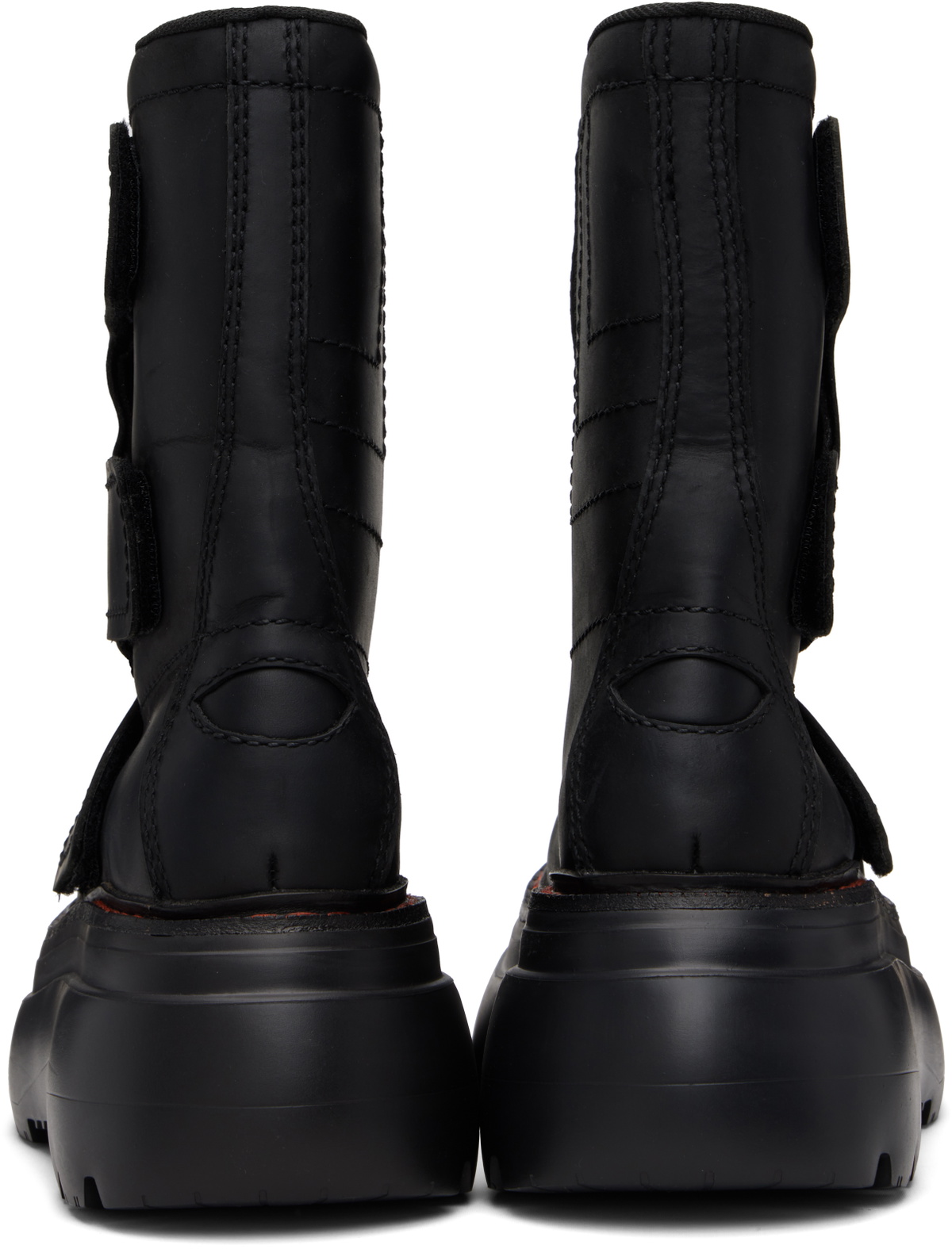 R13 Black Chunky Racing Boots