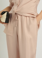 Rohe Drawstring Straight-leg Silk Trousers Rose