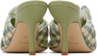 Burberry Green Mews Rose Heeled Sandals
