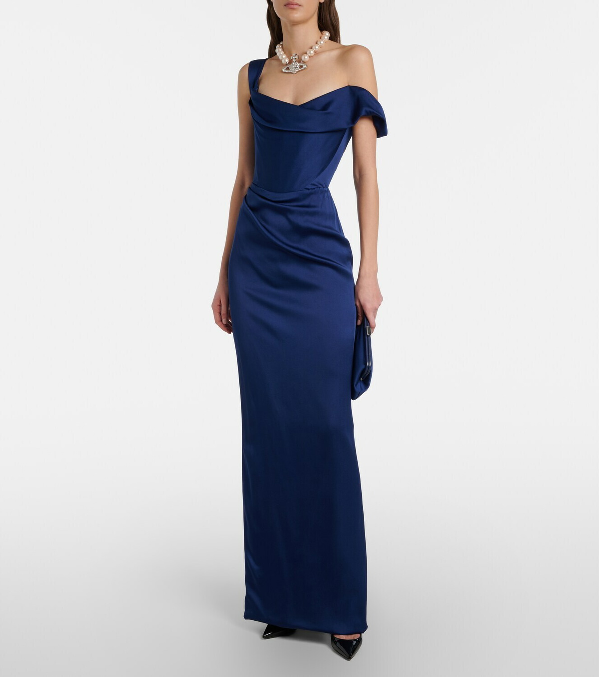 Vivienne Westwood Nova Grace draped asymmetric gown
