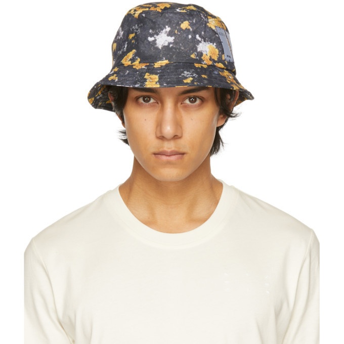 Photo: MCQ Grey and Yellow Ripstop Bucket Hat