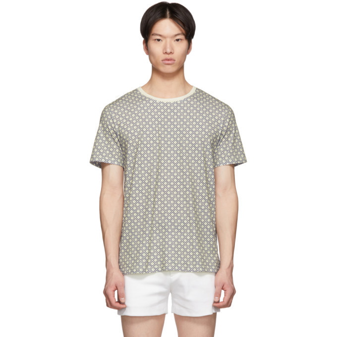 Photo: Maison Margiela Three-Pack Black and Off-White Diamond T-Shirt