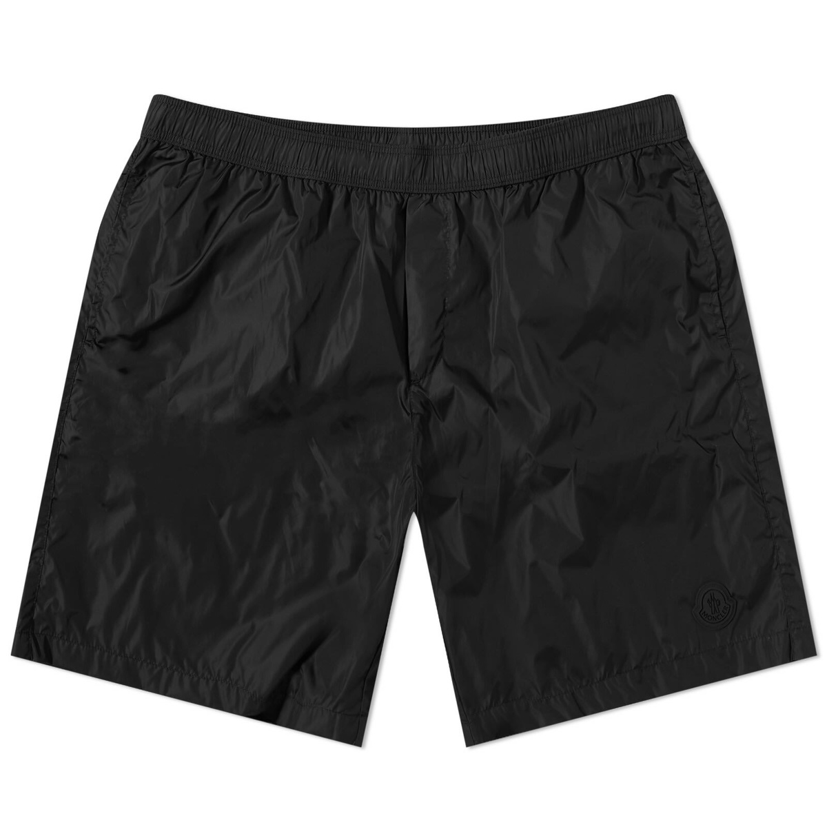 Moncler Men's Badge Logo Swim Short in Black Moncler