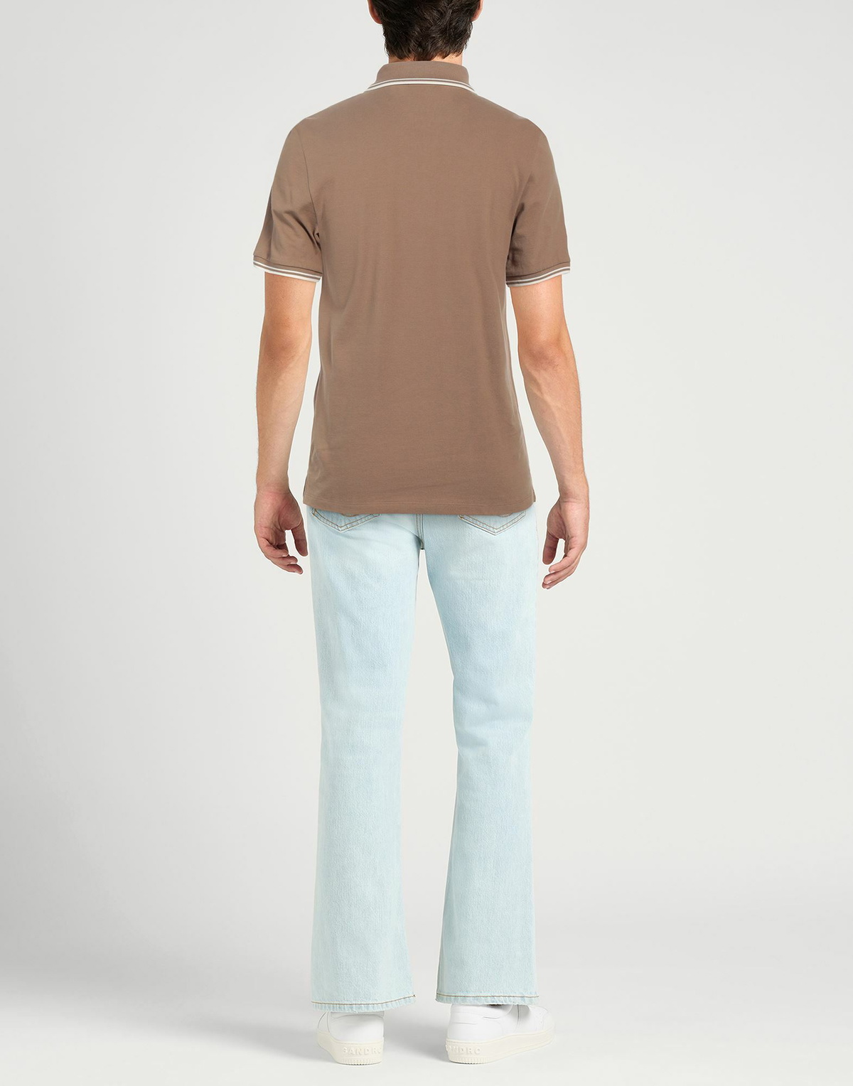 Sandro Mens Polo shirt Camel