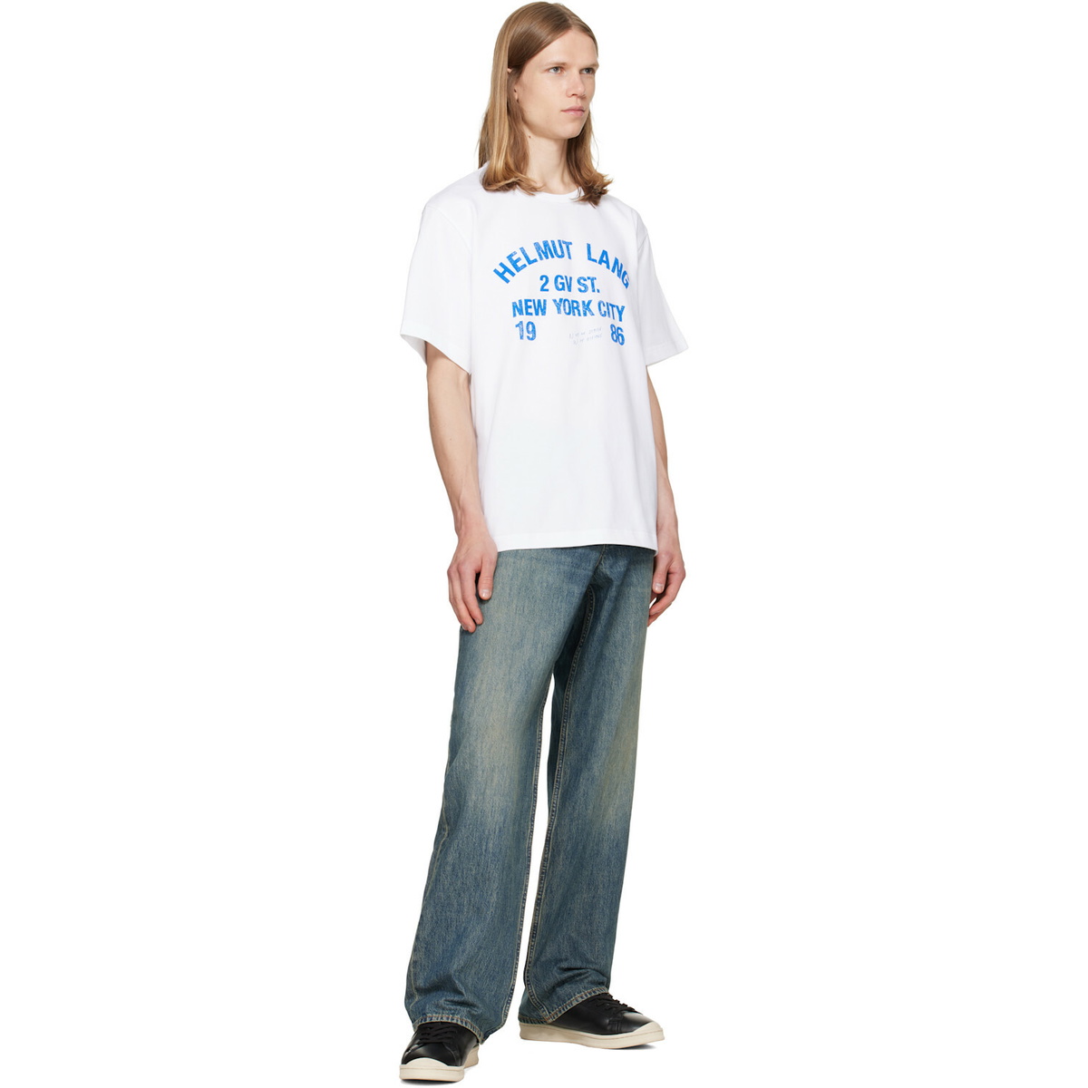 Helmut Lang White Varsity T-shirt
