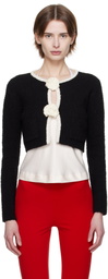 Kijun Black Crochet Knit Cardigan