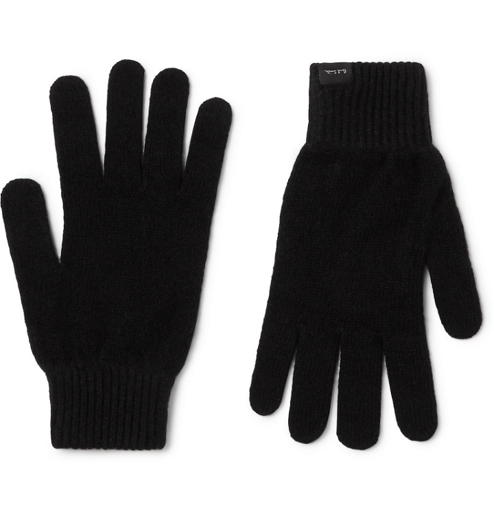 Photo: Paul Smith - Cashmere and Wool-Blend Gloves - Black