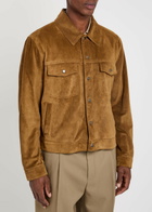 Saint Laurent Suede Jacket Brown