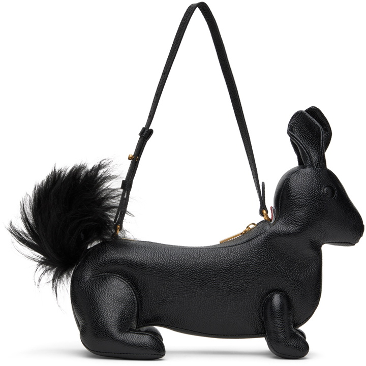 Photo: Thom Browne Black Pebble Grain Rabbit Bag