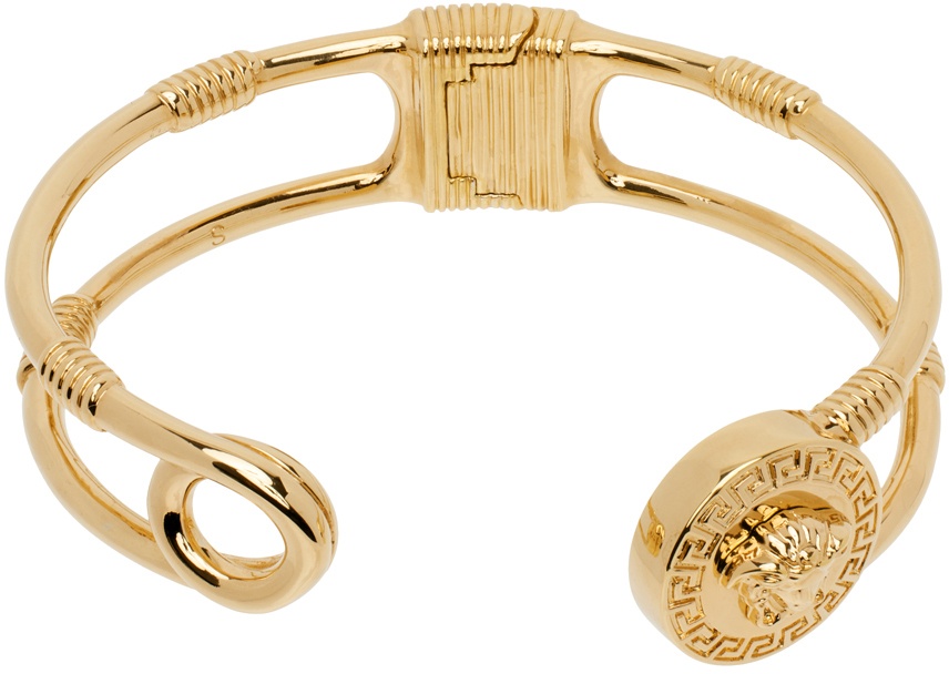 Photo: Versace Gold Safety Pin Bracelet