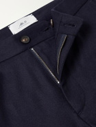 Mr P. - Straight-Leg Wool-Flannel Cargo Trousers - Blue