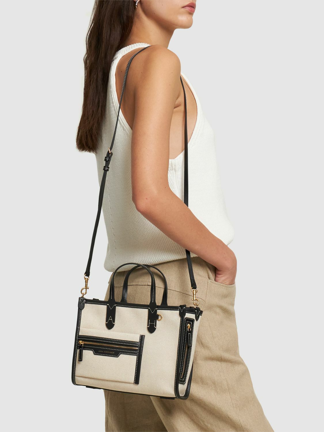 ANYA HINDMARCH - Xs Pocket Canvas Tote Bag Anya Hindmarch