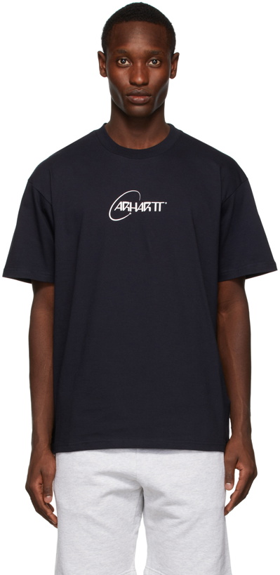 Photo: Carhartt Work In Progress Navy Orbit T-Shirt