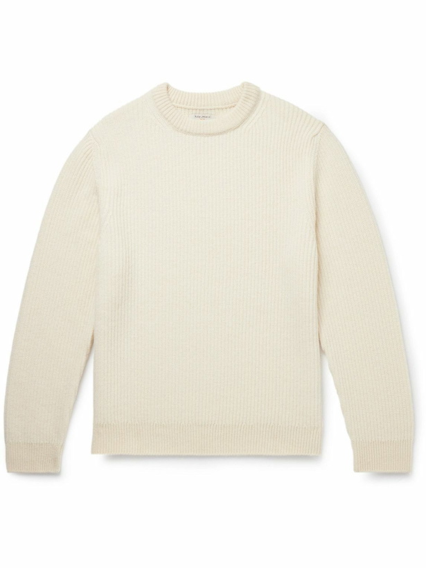 Photo: Nudie Jeans - August Ribbed Wool Sweater - Neutrals